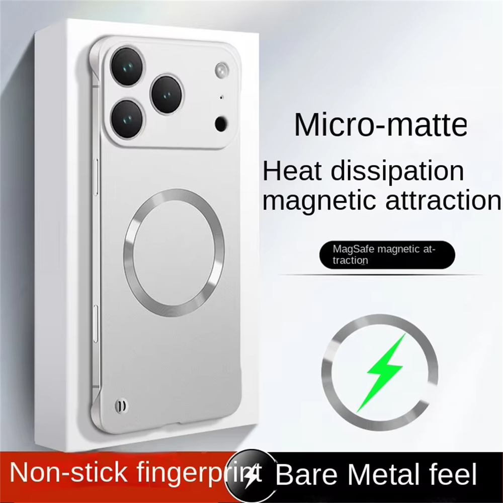 Ultra Thin Frameless Phone Cover - Ultra fino para Magsafe mate PC