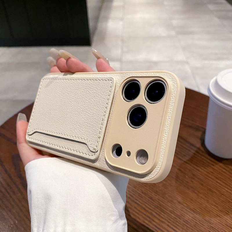 Leather Wallet Card Holder Phone Cover - Funda de cuero PU para teléfono