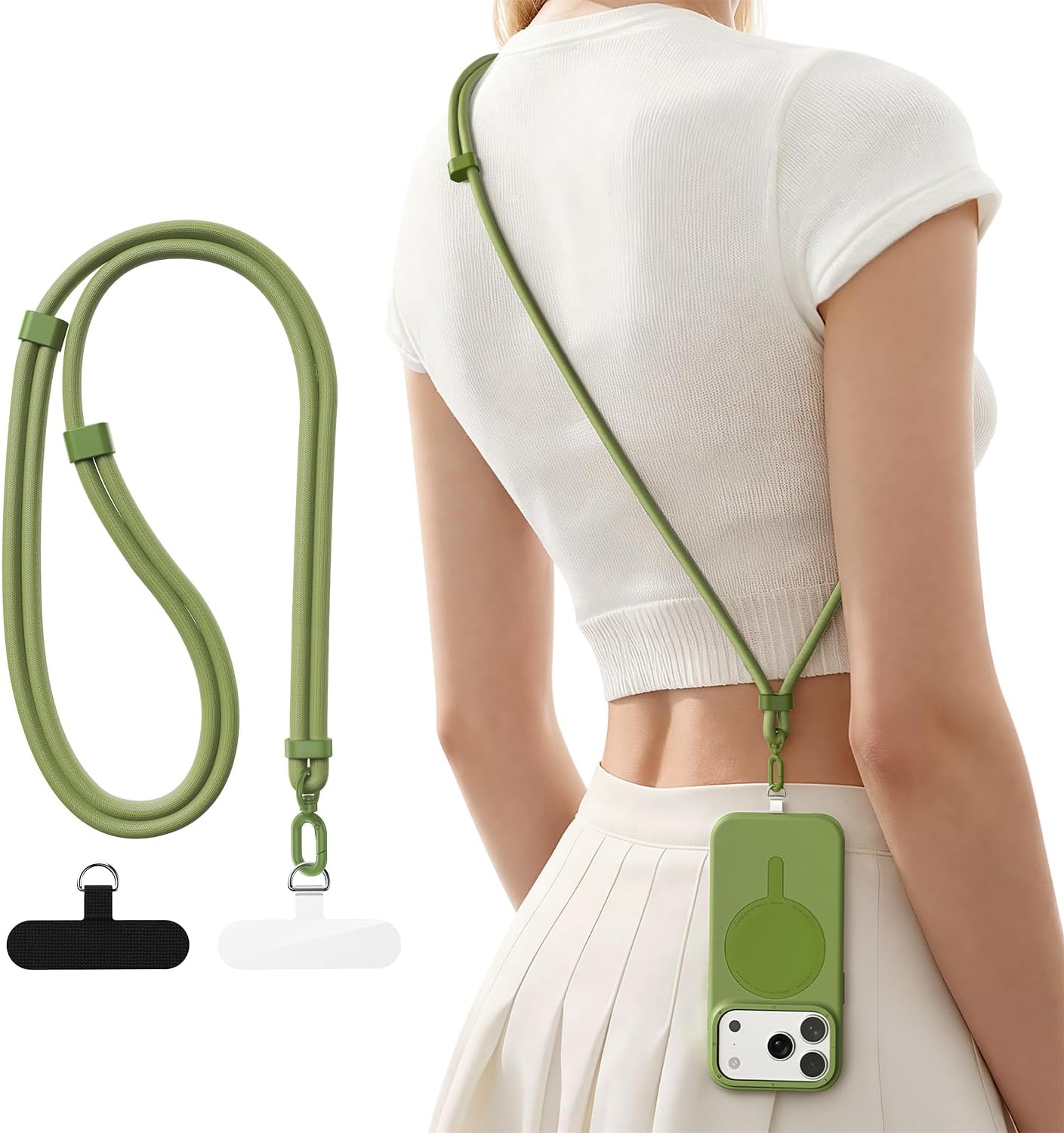 Crossbody Lanyard Neck Strap Case - Correa para Teléfono con 2 Soportes