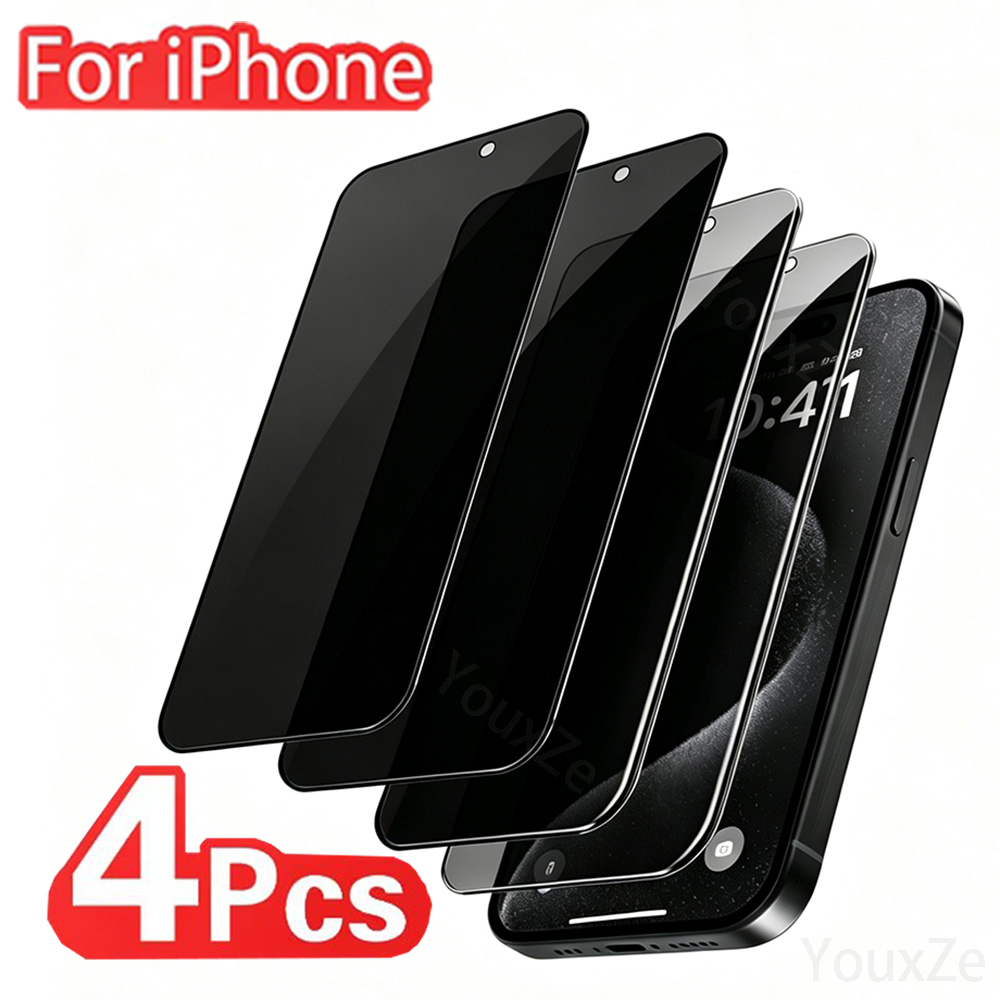 Anti Spy Privacy Glass Case - 4 Piezas de Cristal Templado Antiespía