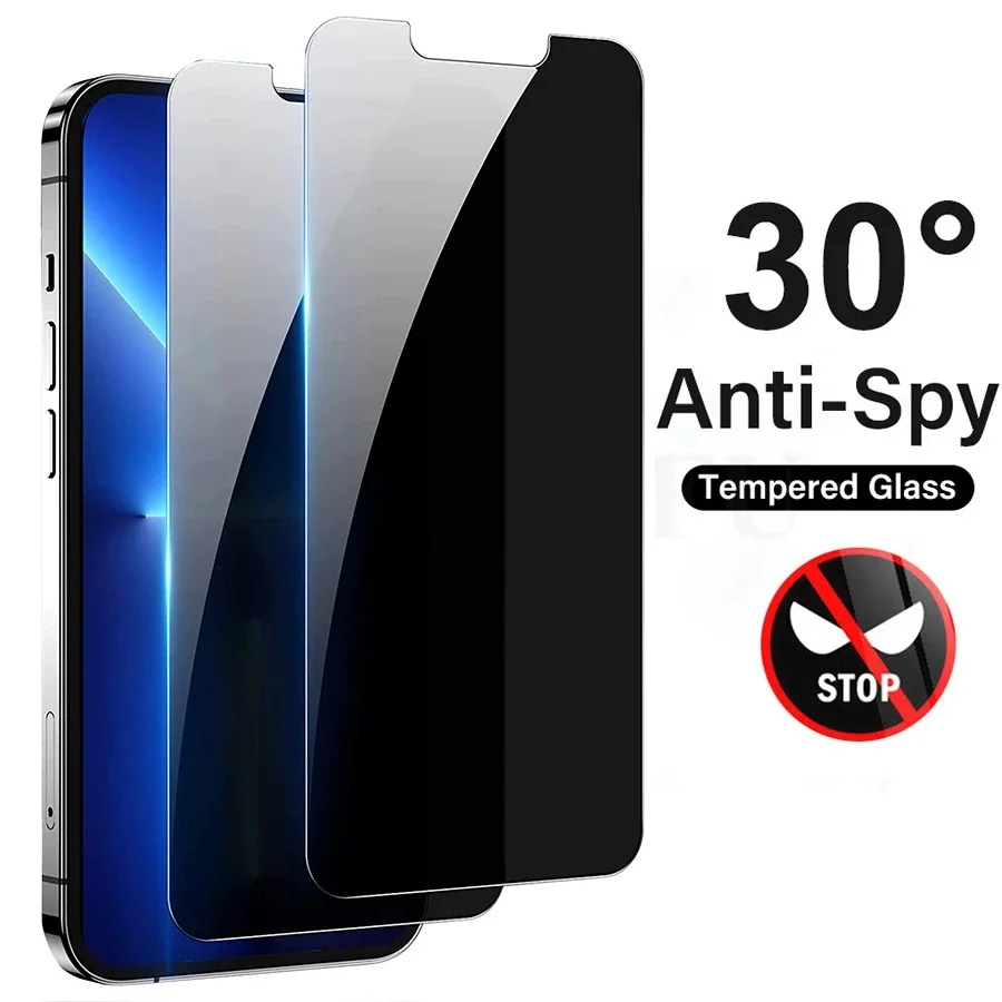 1 pieza de funda de vidrio tem - Anti Spy Privacy Glass Case reseña y precio