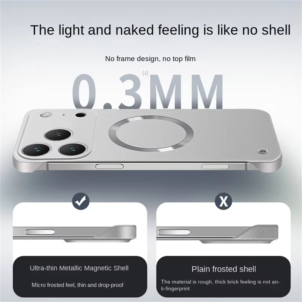 Ultra fino para Magsafe mate P - Ultra Thin Frameless Phone Cover reseña y precio